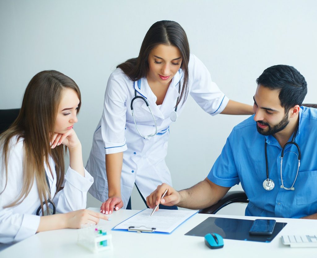 Group of medical staff at hospital